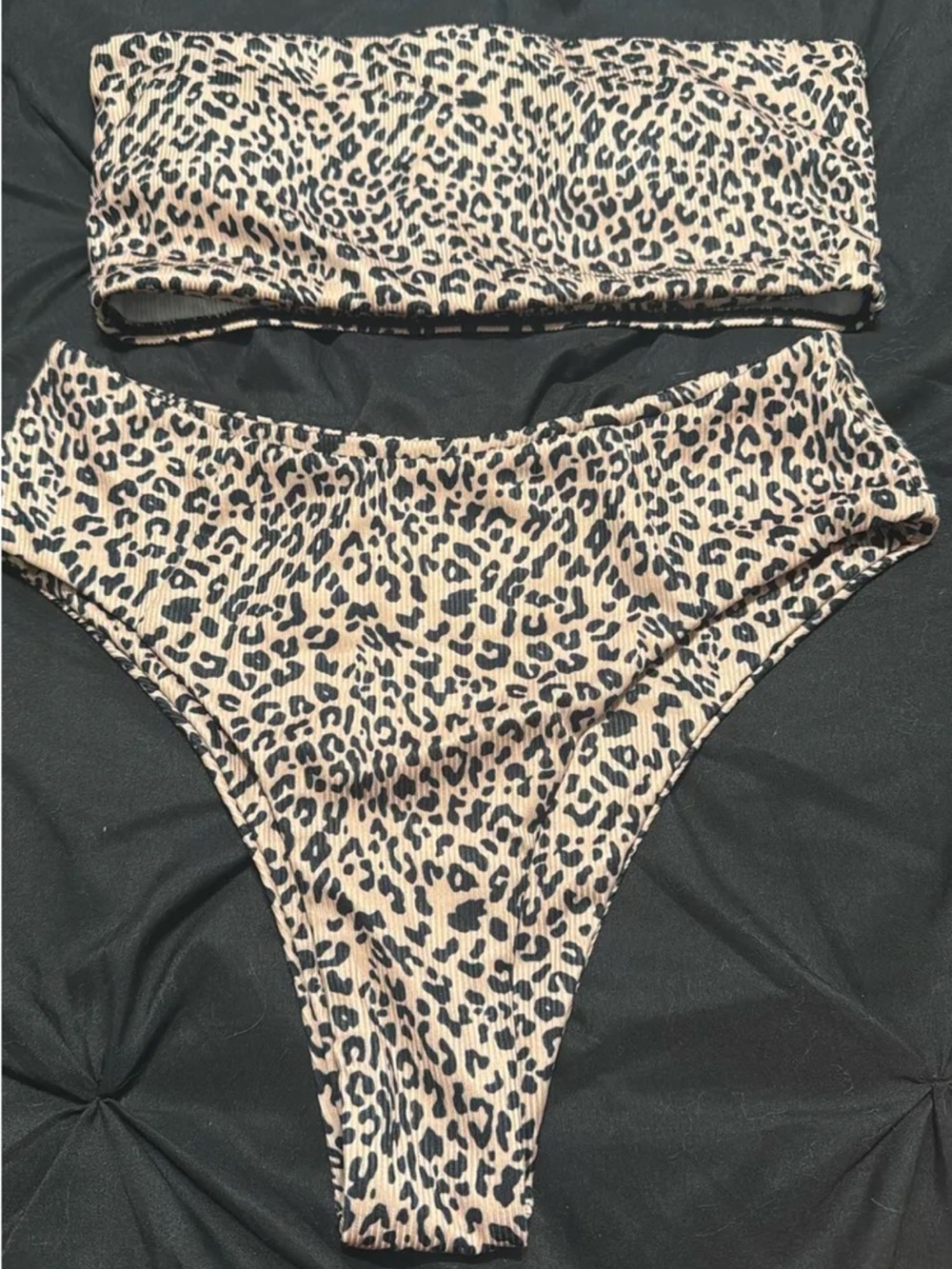 SHEIN cheetah  print bathin suit set